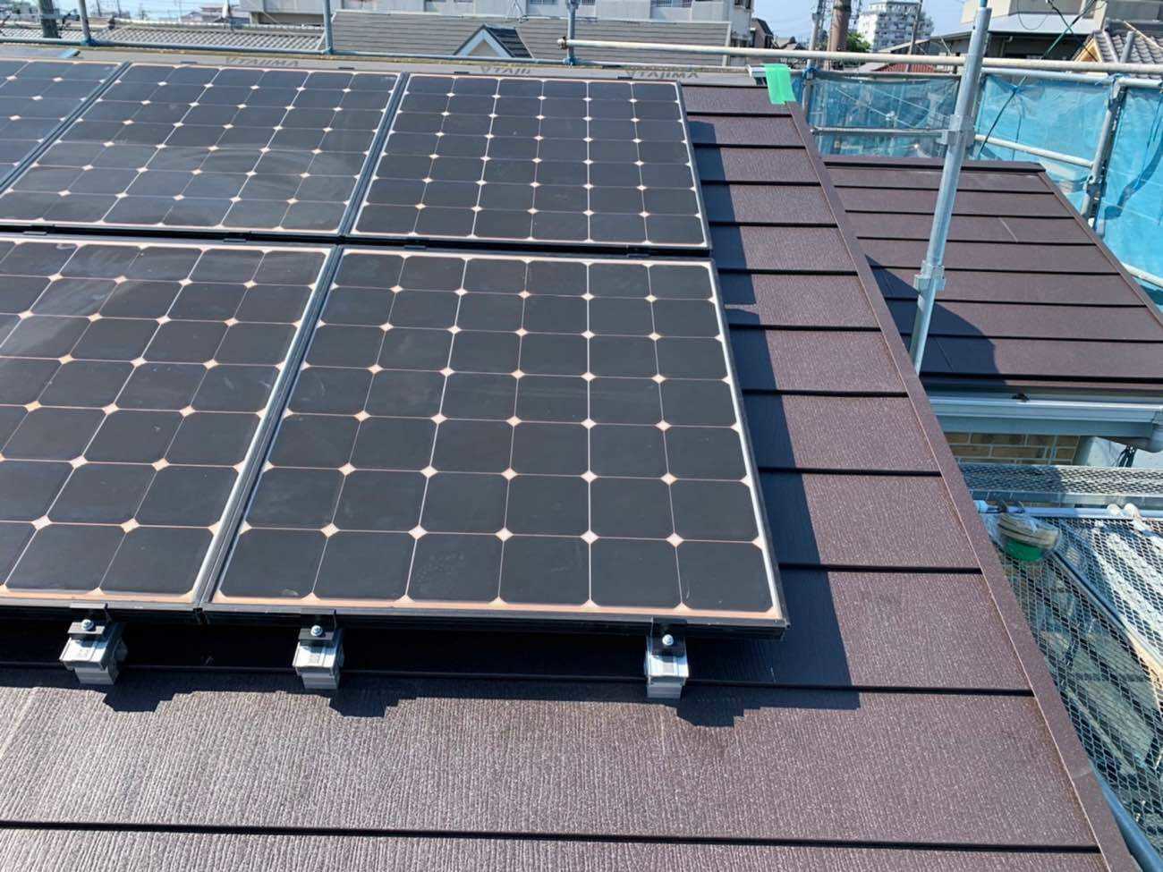 架台へのパネルの固定